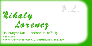 mihaly lorencz business card